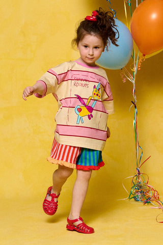 karavan clothing fashion spring summer 26 rookies collection nala shorts pink blue stripes