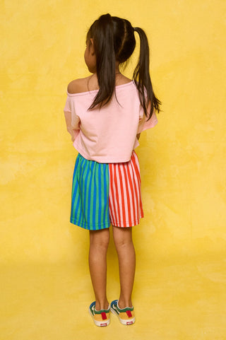 karavan clothing fashion spring summer 26 rookies collection nala shorts pink blue stripes