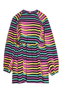 karavan fall winter 26' collection nancy ini dress black multicolor lines