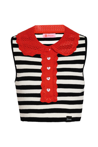 karavan clothing fashion spring summer 26 nai collection nellie knitted top black white stripes