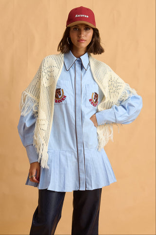 karavan clothing fashion fall winter 25 homecoming collection sandra scarf ivory