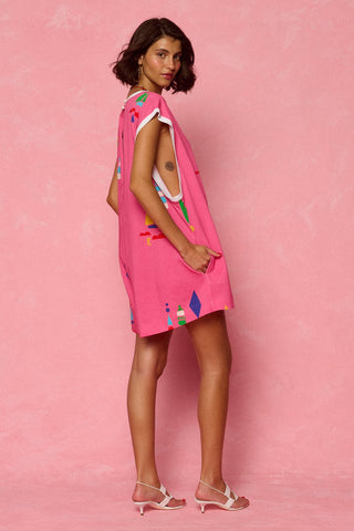 karavan clothing fashion spring summer 26 nai weekendwear collection nina shorts jumpsuit pink lighthouse