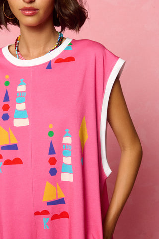 karavan clothing fashion spring summer 26 nai weekendwear collection nina shorts jumpsuit pink lighthouse