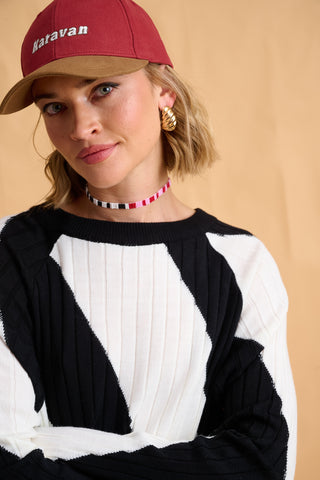Striped Choker Necklace