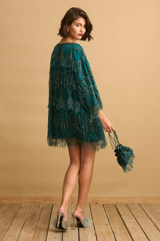 karavan clothing fashion KRVN well i did fall winter 24 25 christmas edition orabella dress green