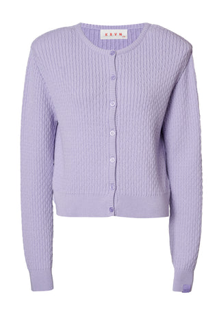 karavan clothing fashion fall winter 25 krvn homecoming collection orenda knitted cardigan lilac