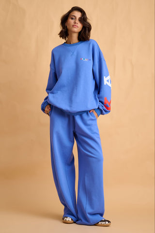 karavan clothing fashion fall winter 25 homecoming collection pam crewneck sweatshirt blue