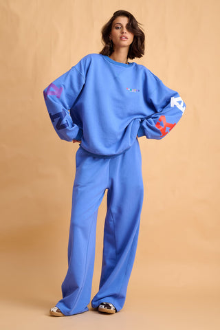 karavan clothing fashion fall winter 25 homecoming collection pam crewneck sweatshirt blue