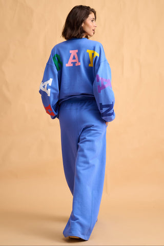 karavan clothing fashion fall winter 25 homecoming collection misty sweatpants blue