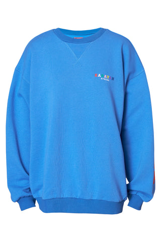 karavan clothing fashion fall winter 25 homecoming collection pam crewneck sweatshirt blue