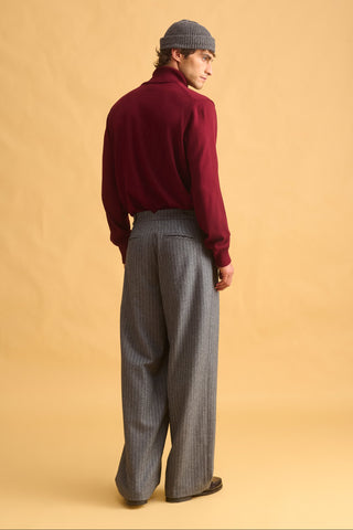 karavan clothing fashion fall winter 25 homecoming men collection patrick trousers grey stripes