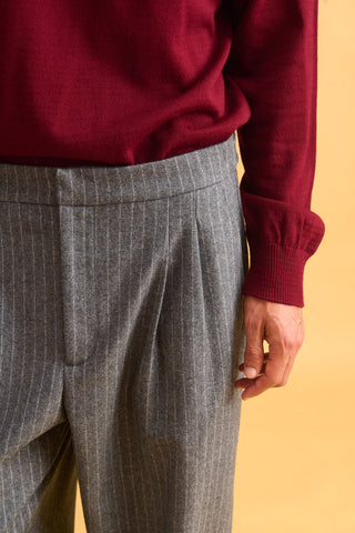 karavan clothing fashion fall winter 25 homecoming men collection patrick trousers grey stripes