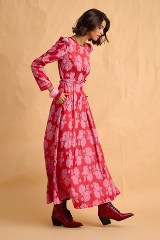karavan clothing fashion fall winter 25 homecoming collection penelope dress pink red floral