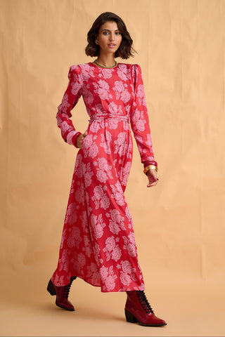 karavan clothing fashion fall winter 25 homecoming collection penelope dress pink red floral