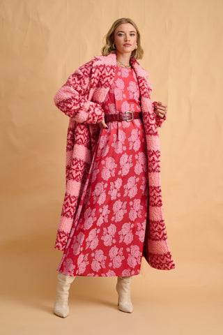 karavan clothing fashion fall winter 25 homecoming collection penelope dress pink red floral
