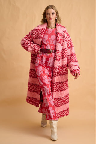 karavan clothing fashion fall winter 25 homecoming collection loris coat pink red