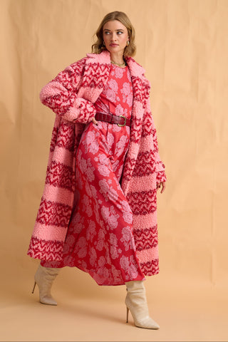 karavan clothing fashion fall winter 25 homecoming collection penelope dress pink red floral