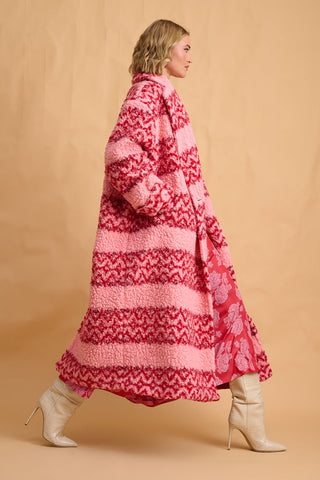 karavan clothing fashion fall winter 25 homecoming collection loris coat pink red