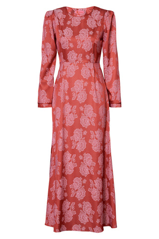 karavan clothing fashion fall winter 25 homecoming collection penelope dress pink red floral