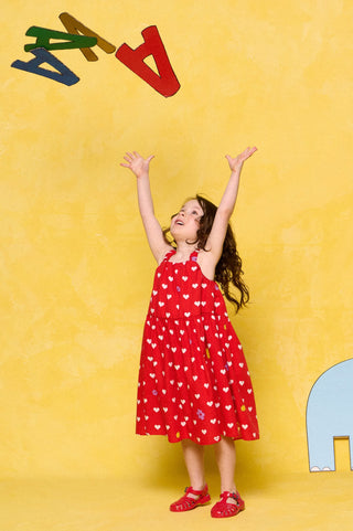 karavan clothing fashion spring summer 26 rookies collection perla dress polka hearts