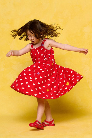karavan clothing fashion spring summer 26 rookies collection perla dress polka hearts