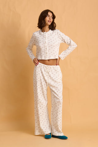 karavan clothing fashion fall winter 25 homecoming homeware collection pointelle cardigan pink flowers