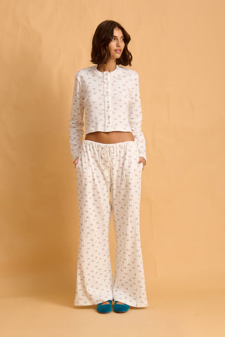 karavan clothing fashion fall winter 25 homecoming homeware collection pointelle cardigan pink flowers