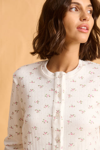 karavan clothing fashion fall winter 25 homecoming homeware collection pointelle cardigan pink flowers