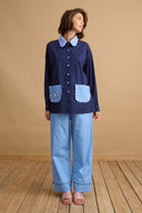 karavan clothing planet homeware collection fall winter 24 25 pyjamas set light navy blue