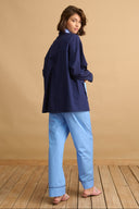 karavan clothing planet homeware collection fall winter 24 25 pyjamas set light navy blue