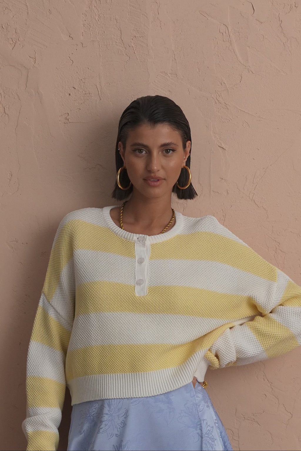 karavan clothing fashion spring summer 25 krvn miriam knitted sweater lemon yellow