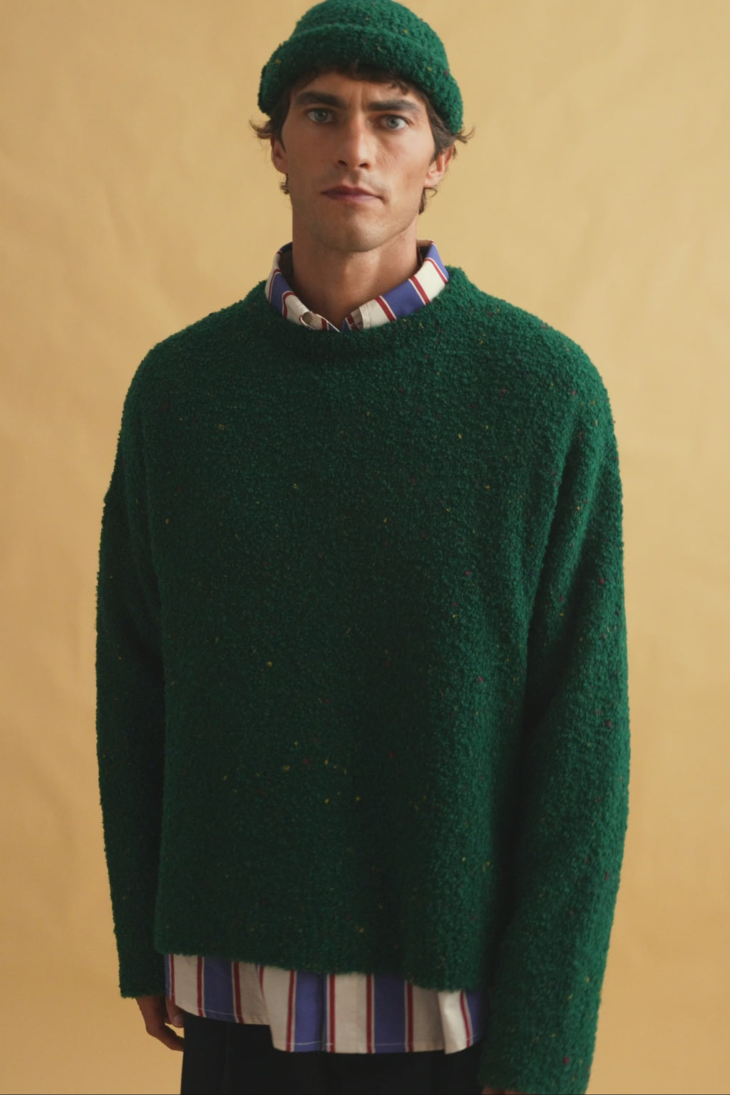 karavan clothing fashion fall winter 25 homecoming men collection jacob pullover dark green