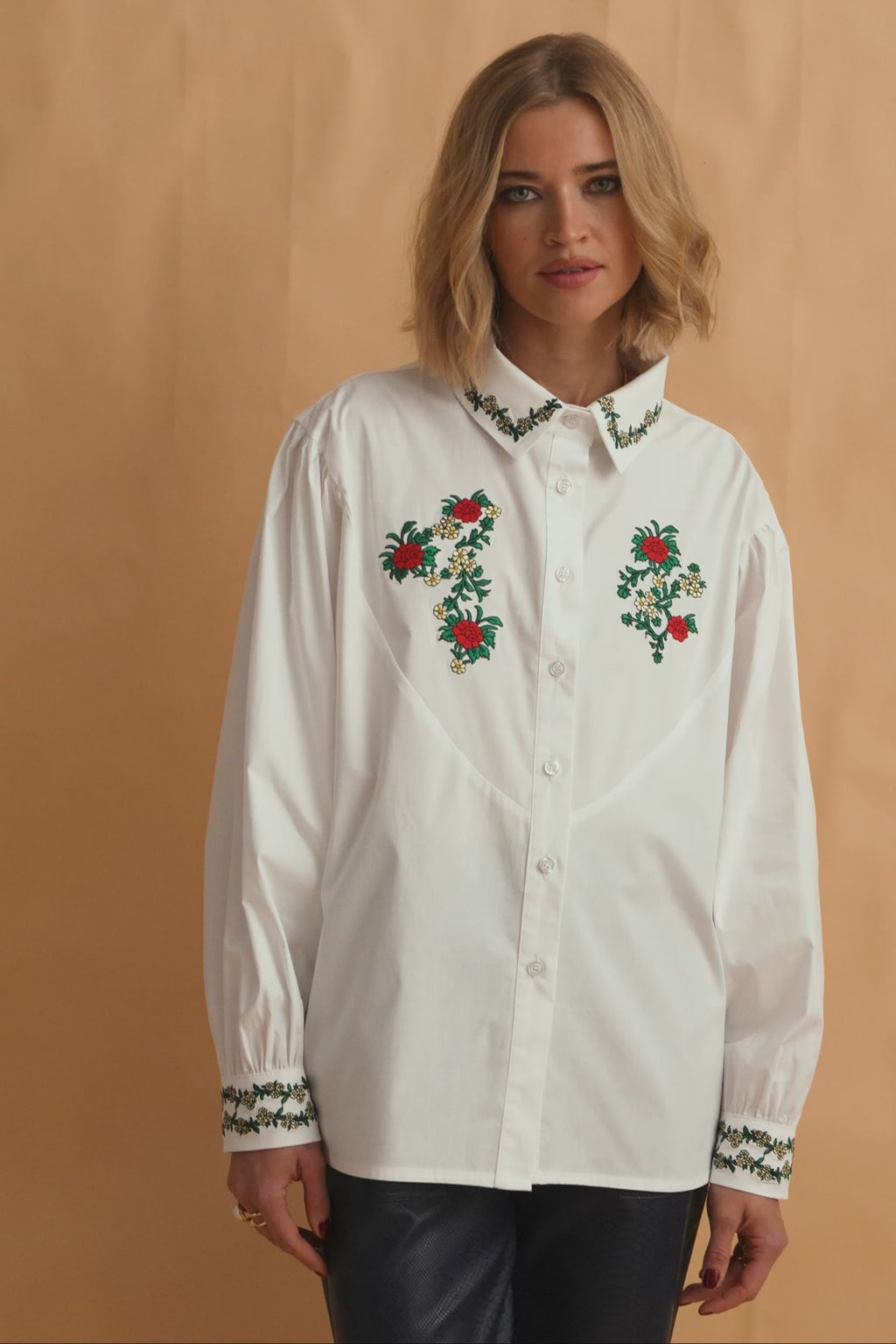 karavan clothing fashion fall winter 25 homecoming collection kinga shirt white