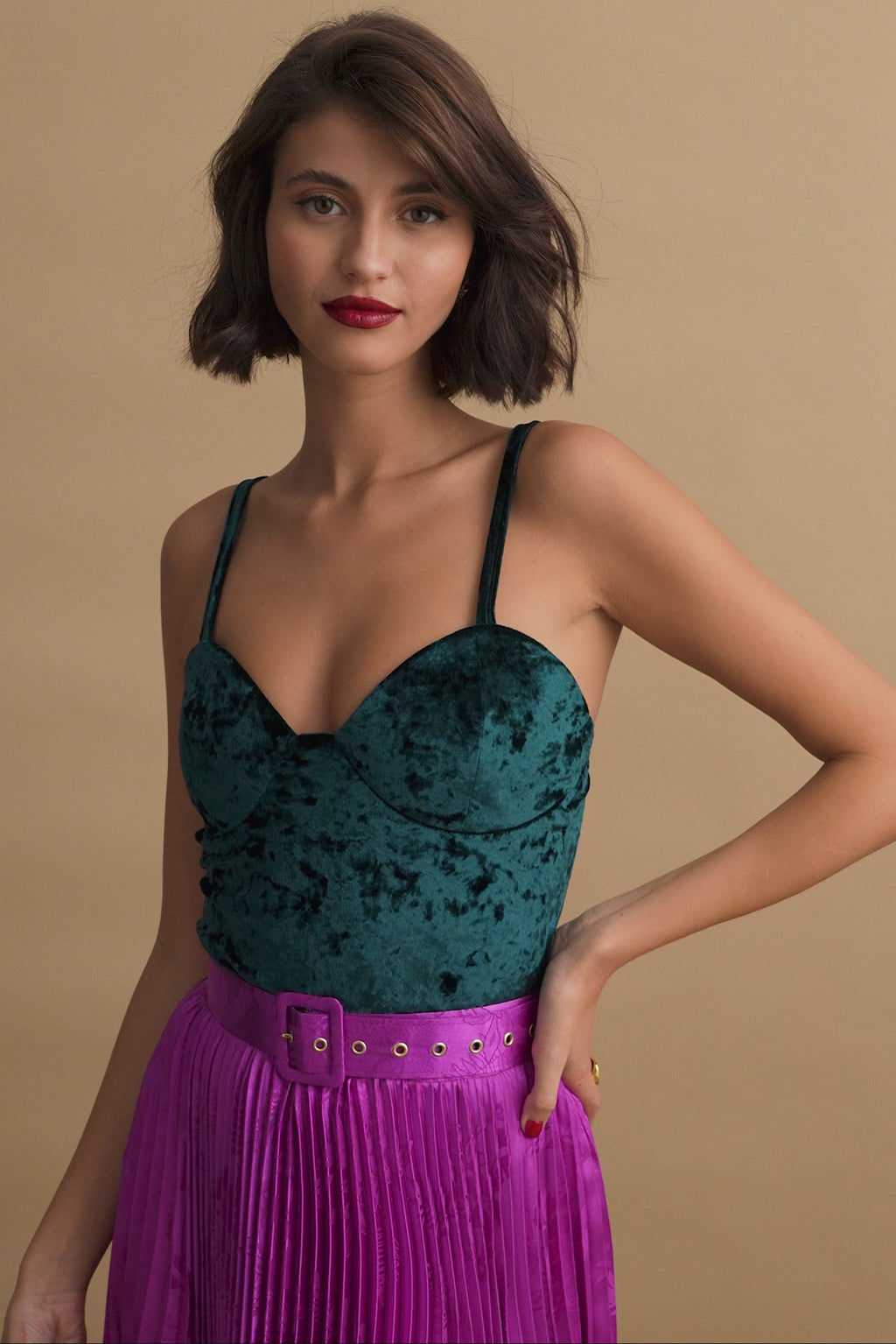 karavan clothing fashion KRVN well i did fall winter 24 25 christmas edition angie bodysuit green