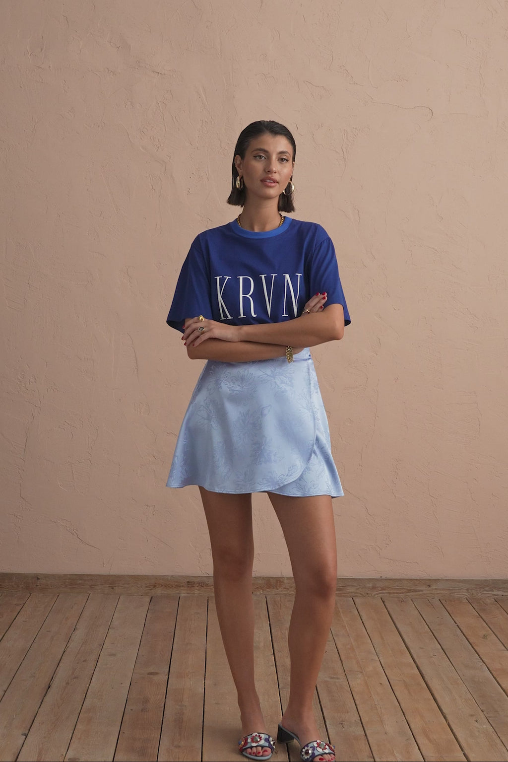 karavan clothing fashion spring summer 25 krvn heidi tee navy blue