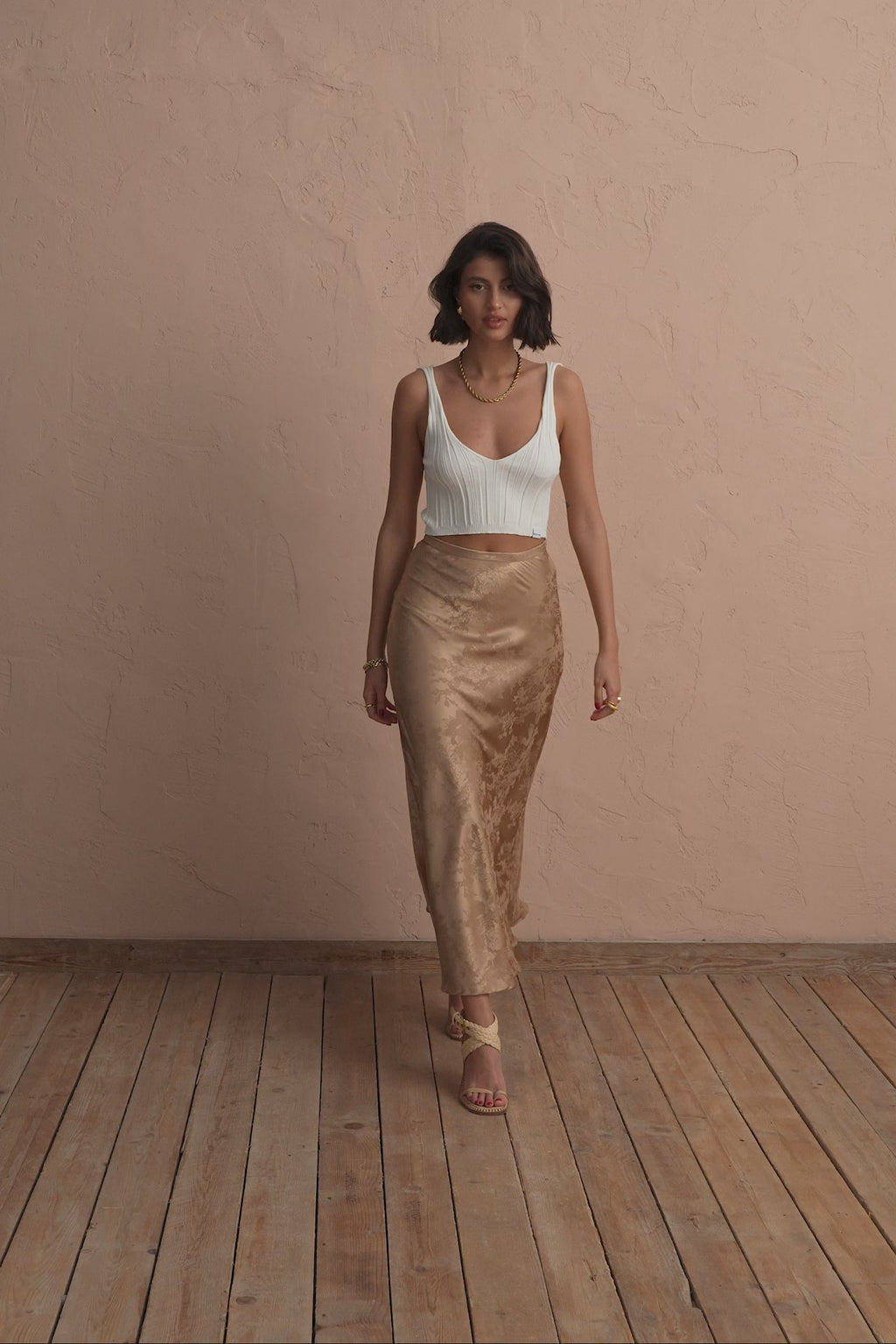 karavan clothing fashion spring summer 25 krvn lucille skirt beige