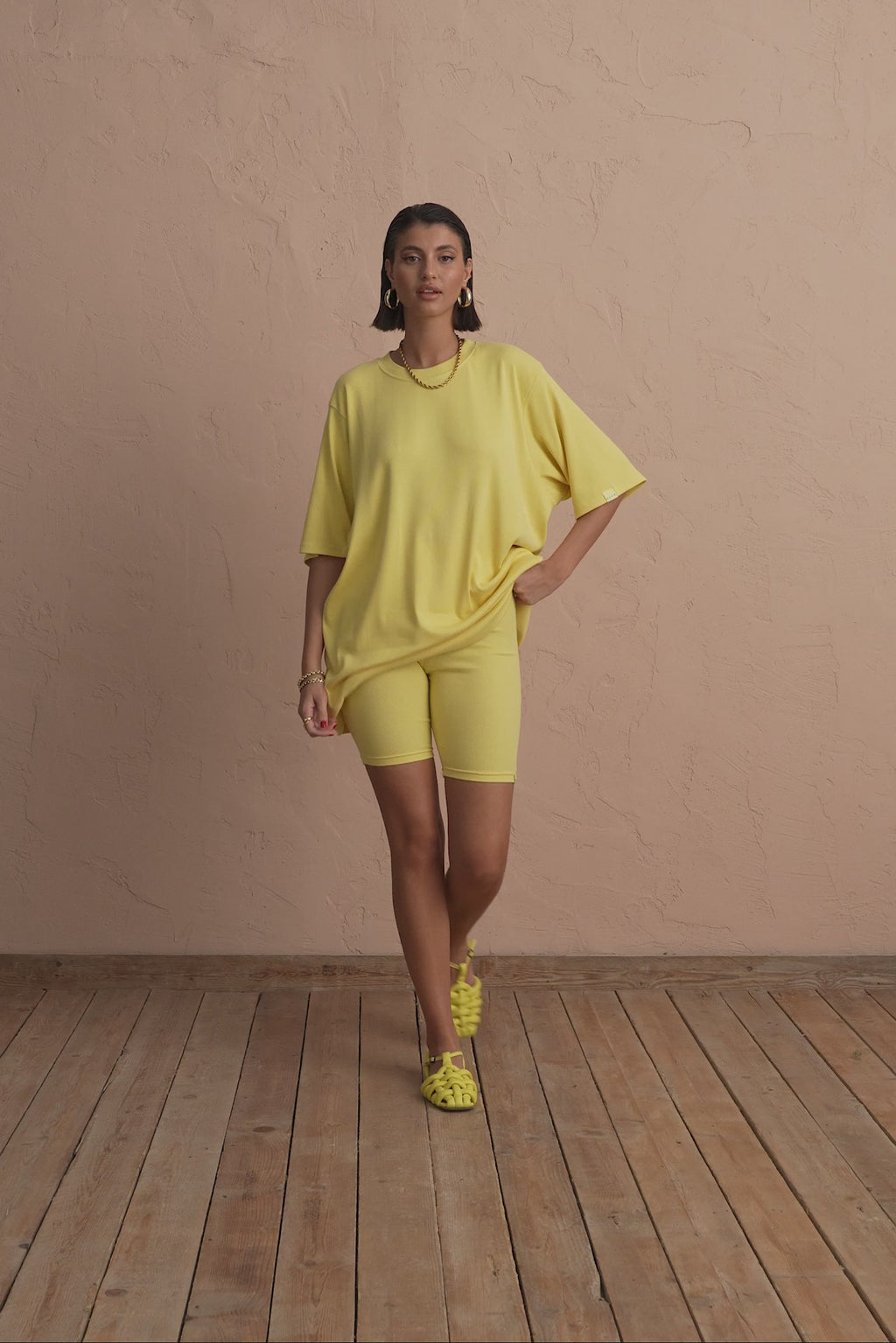 karavan clothing fashion spring summer 25 krvn bodie shorts yellow
