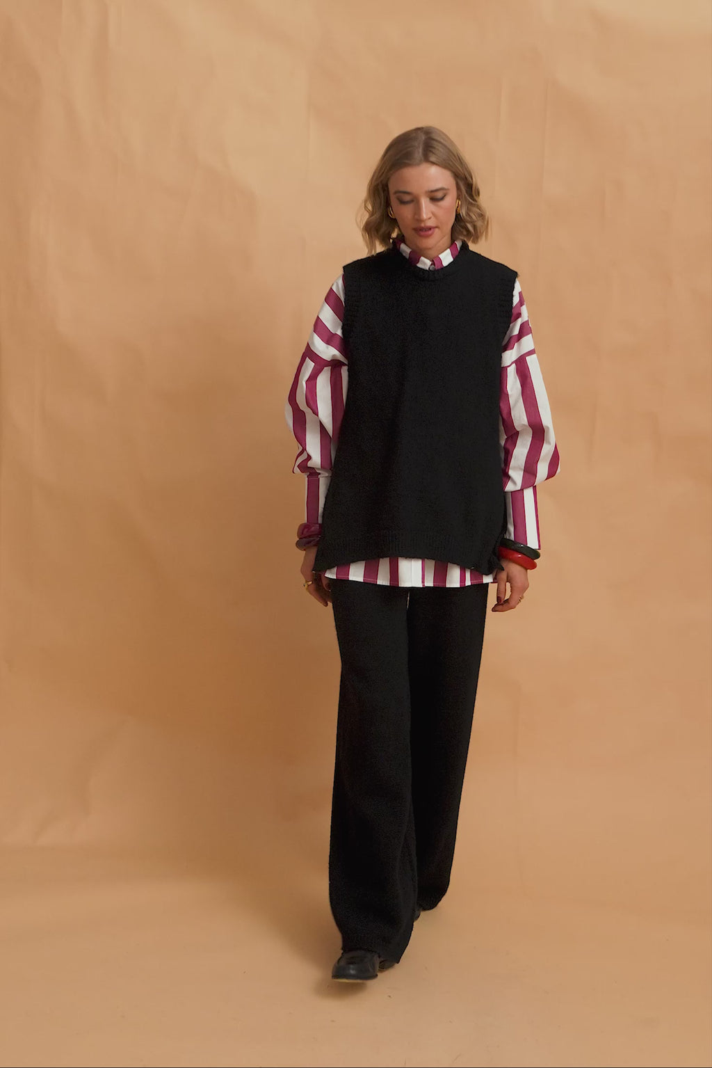 karavan clothing fashion fall winter 25 homecoming krvn collection nemy knitted trousers black