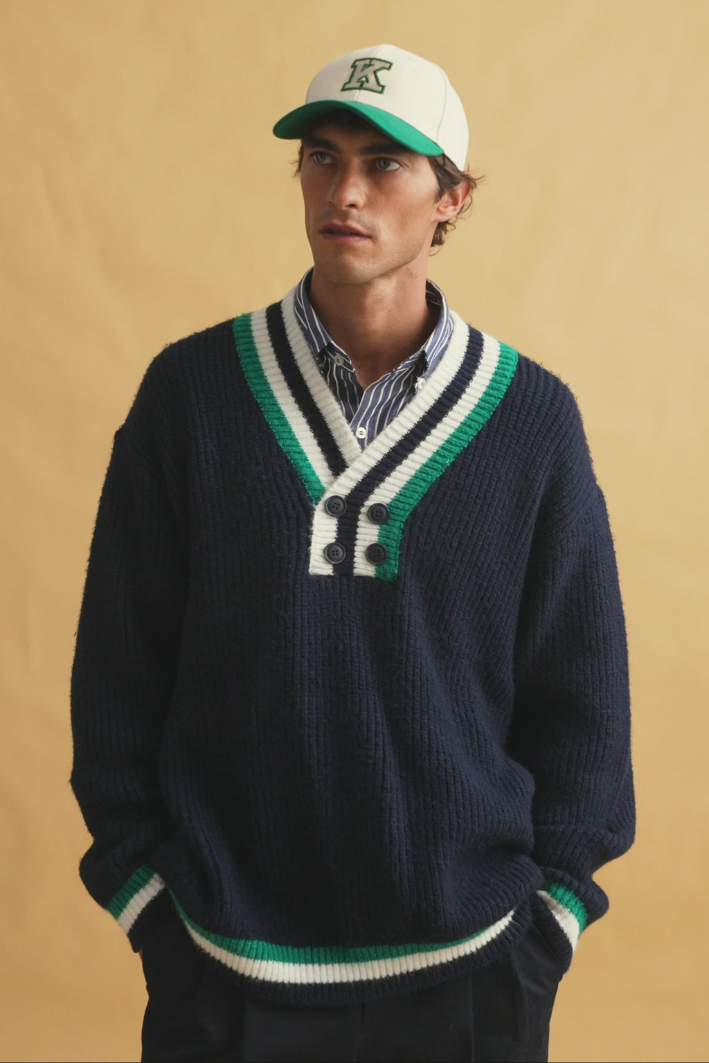 karavan clothing fashion fall winter 25 homecoming men collection bruce pullover blue