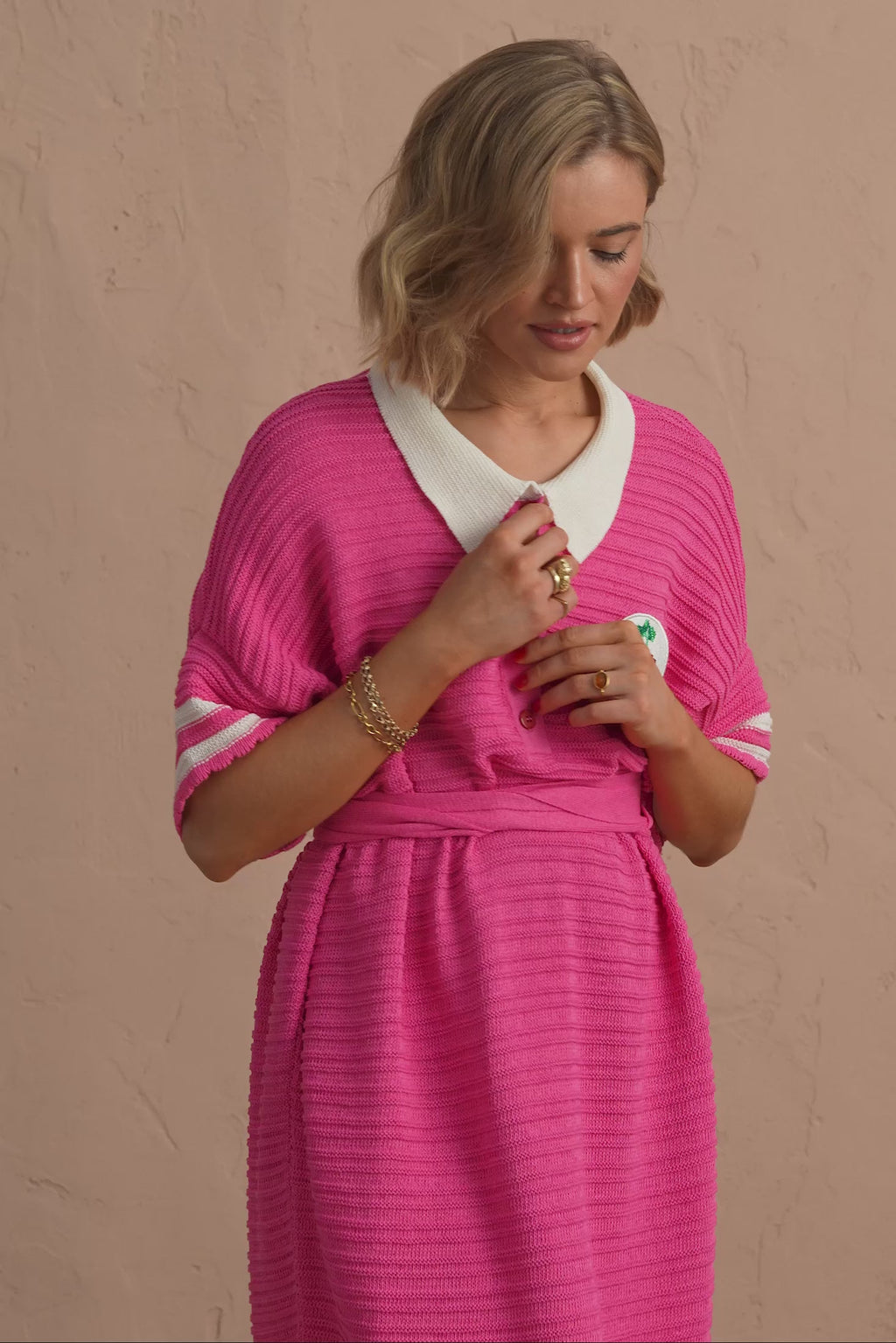 karavan clothing fashion spring summer 25 alicia knitted dress pink