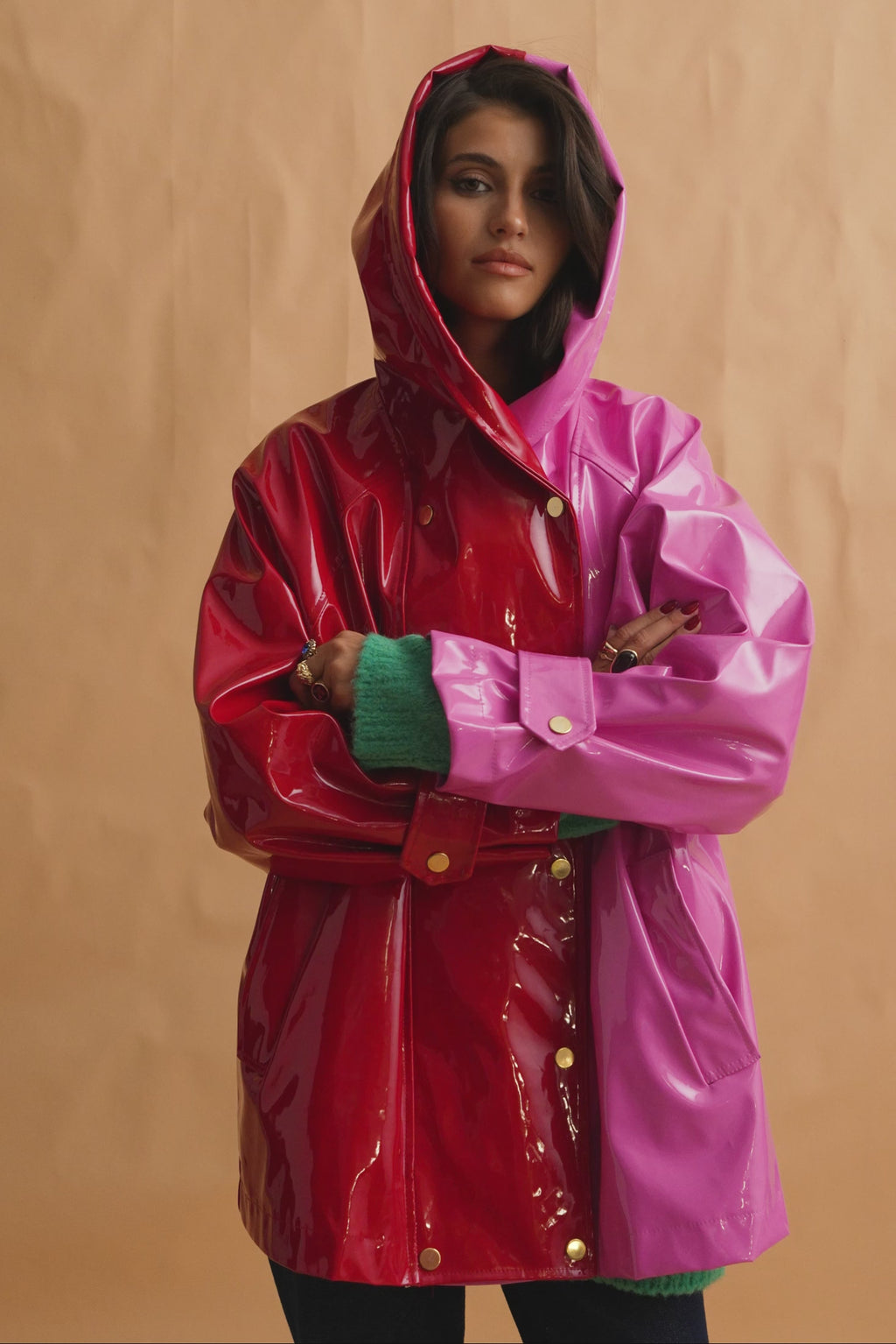 karavan clothing fashion fall winter 25 homecoming collection barak coat pink red