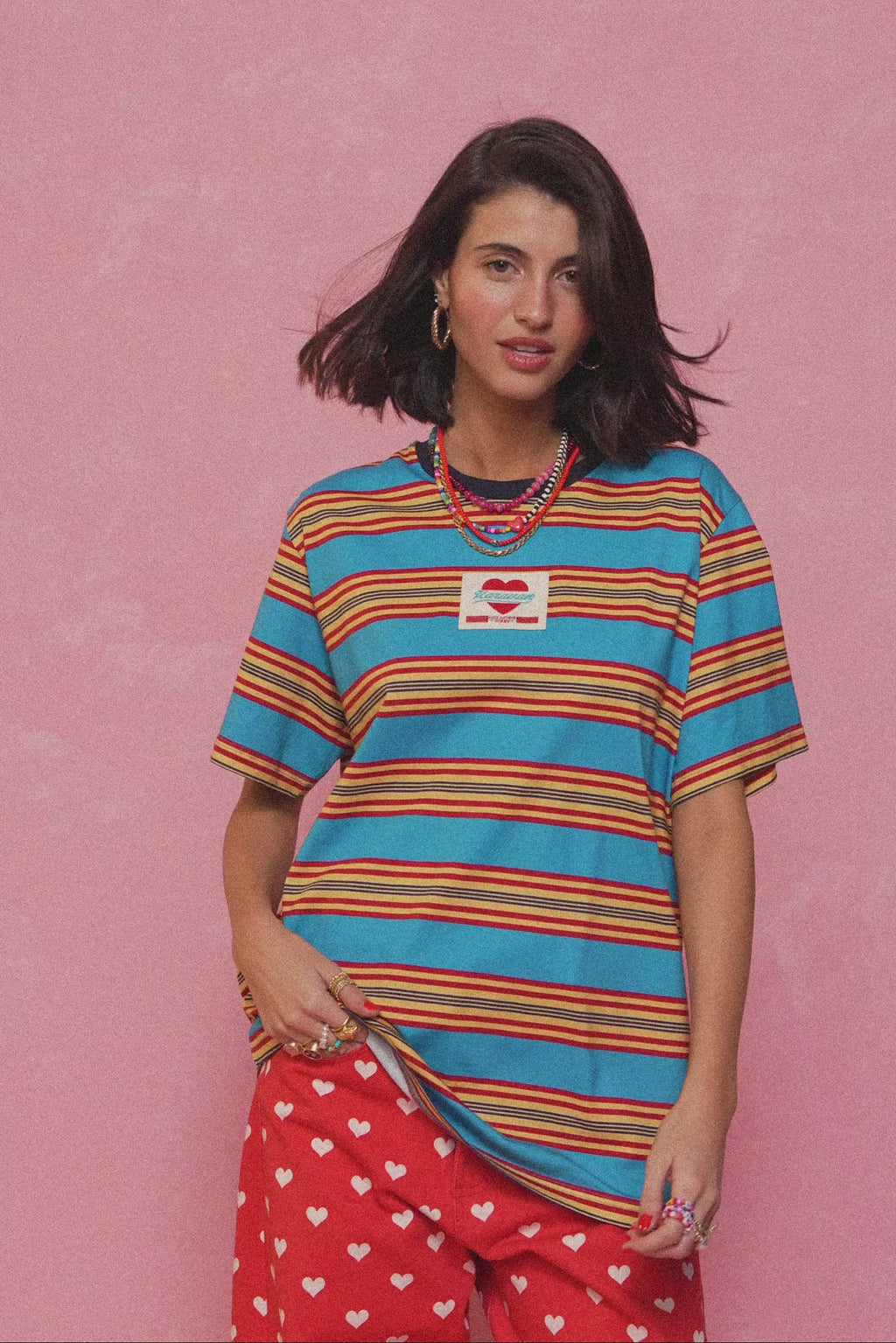 karavan clothing fashion spring summer 26 nai collection ember tee multicolor stripes