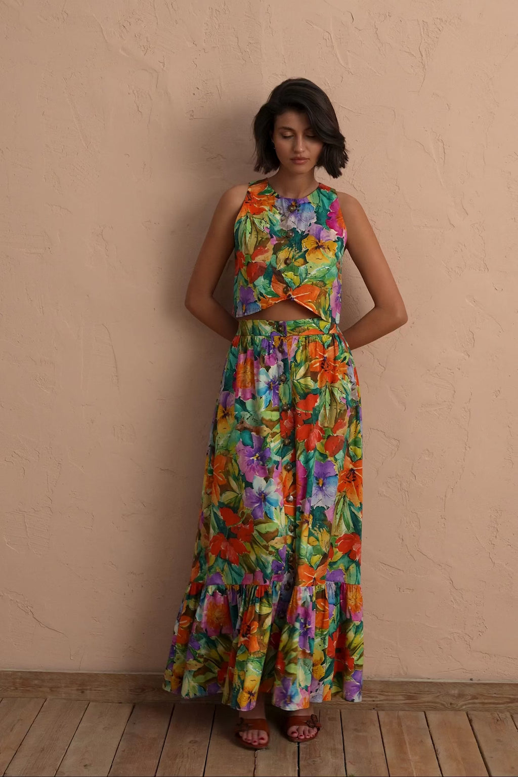 karavan clothing fashion spring summer 25 mina top floral