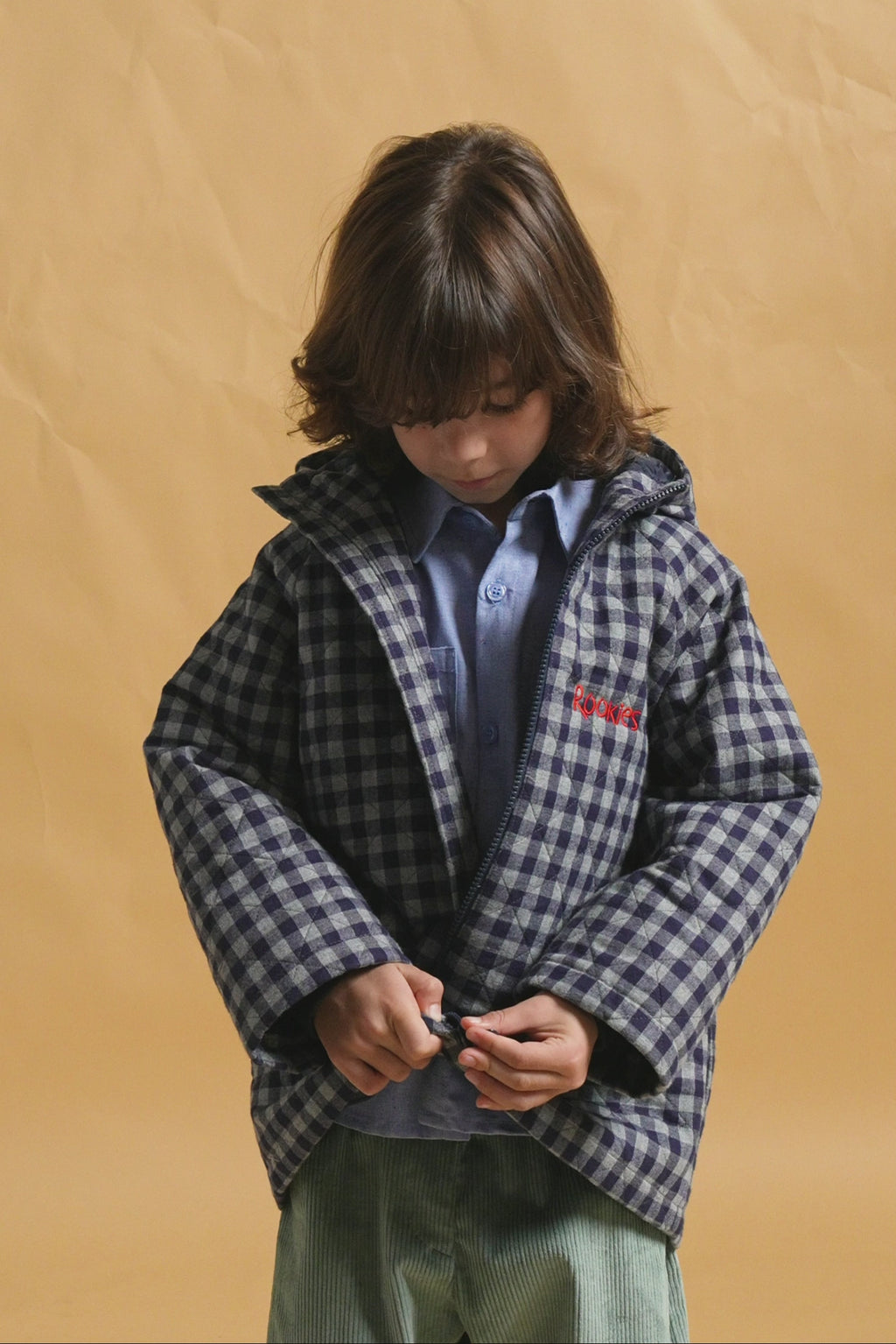 karavan clothing fashion fall winter 25 homecoming rookies collection buster coat checked blue