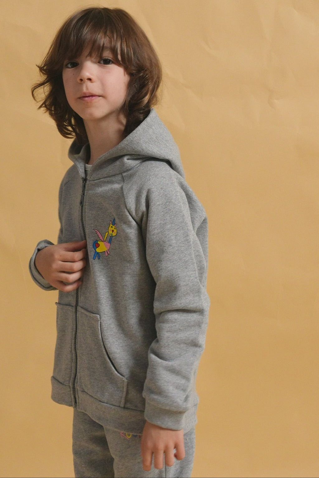 karavan clothing fashion fall winter 25 homecoming rookies collection christopher zip hoodie grey