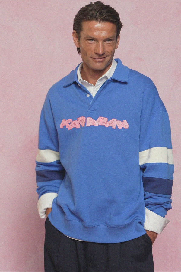 karavan men fall winter 26' collection jacob sweater blue