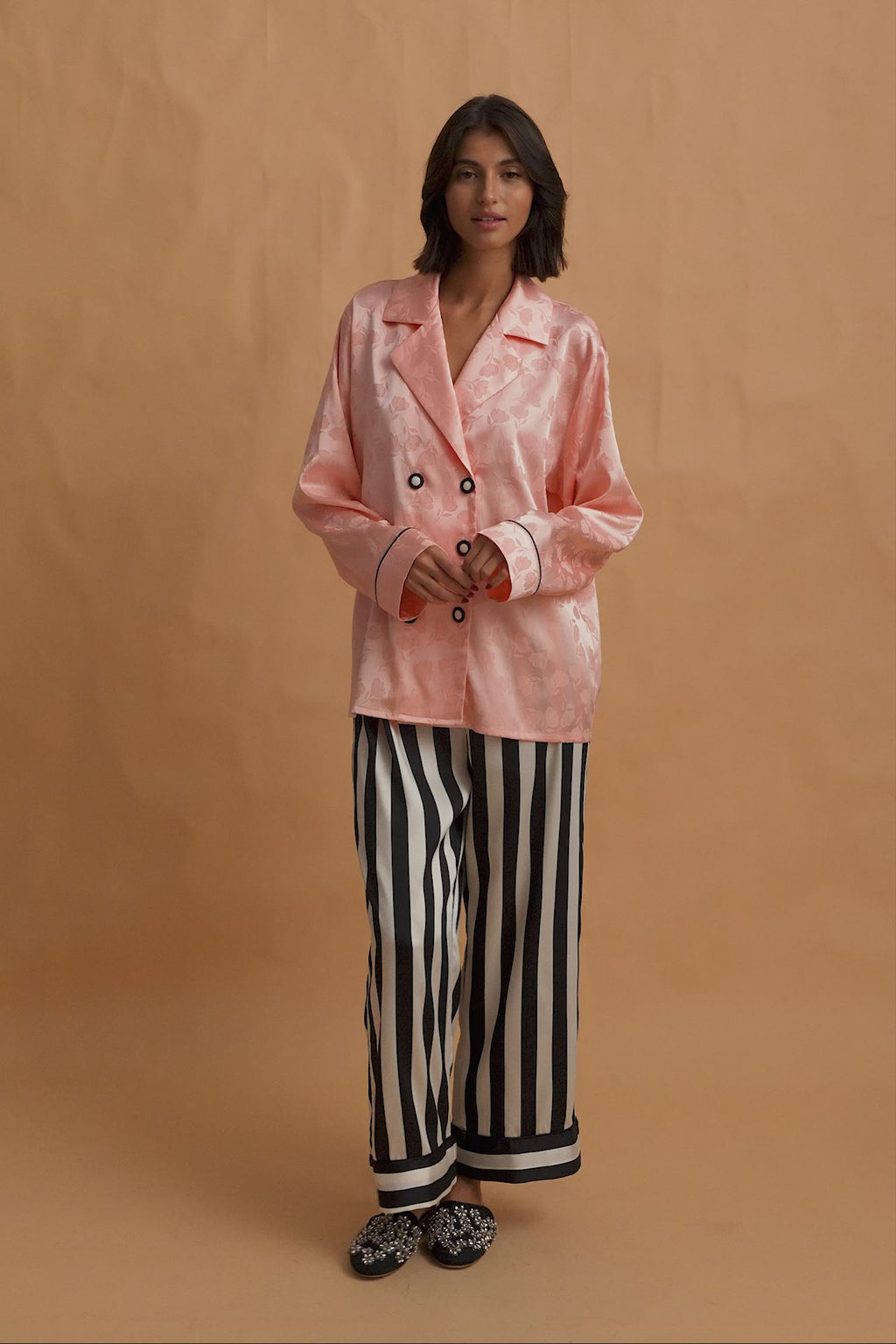 karavan clothing fashion fall winter 25 homecoming homeware collection black and white stripes pants