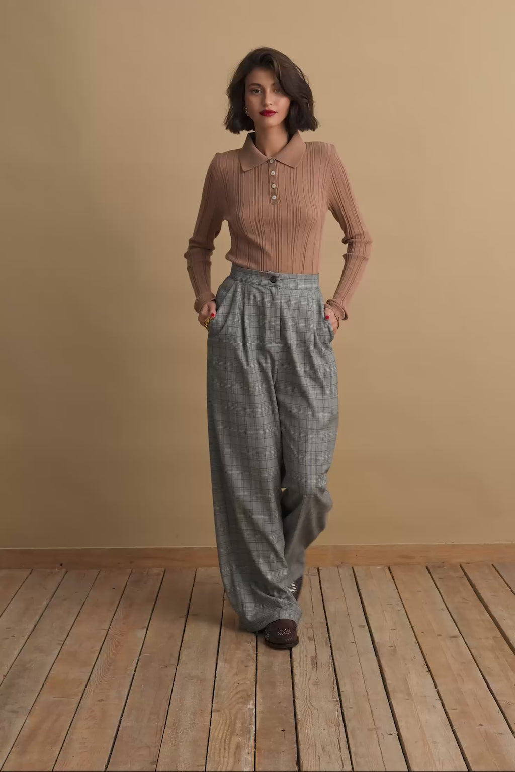 karavan clothing fashion KRVN well i did fall winter 24 25 drew trousers checked