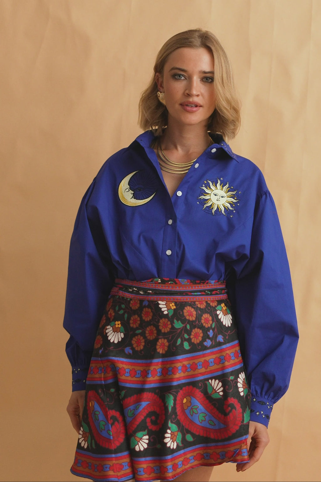 karavan clothing fashion fall winter 25 homecoming collection kinga shirt blue