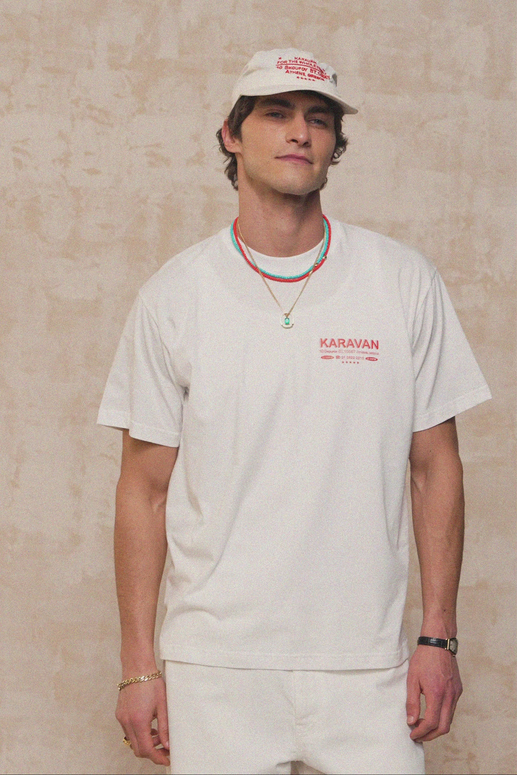 karavan clothing fashion spring summer 26 men nai collection steven tee white